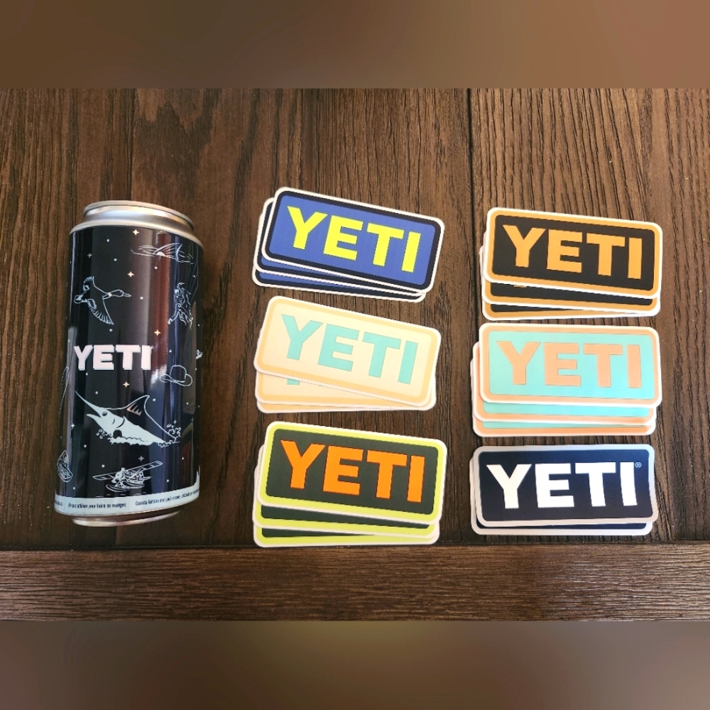 Yeti stash cup and stickers
